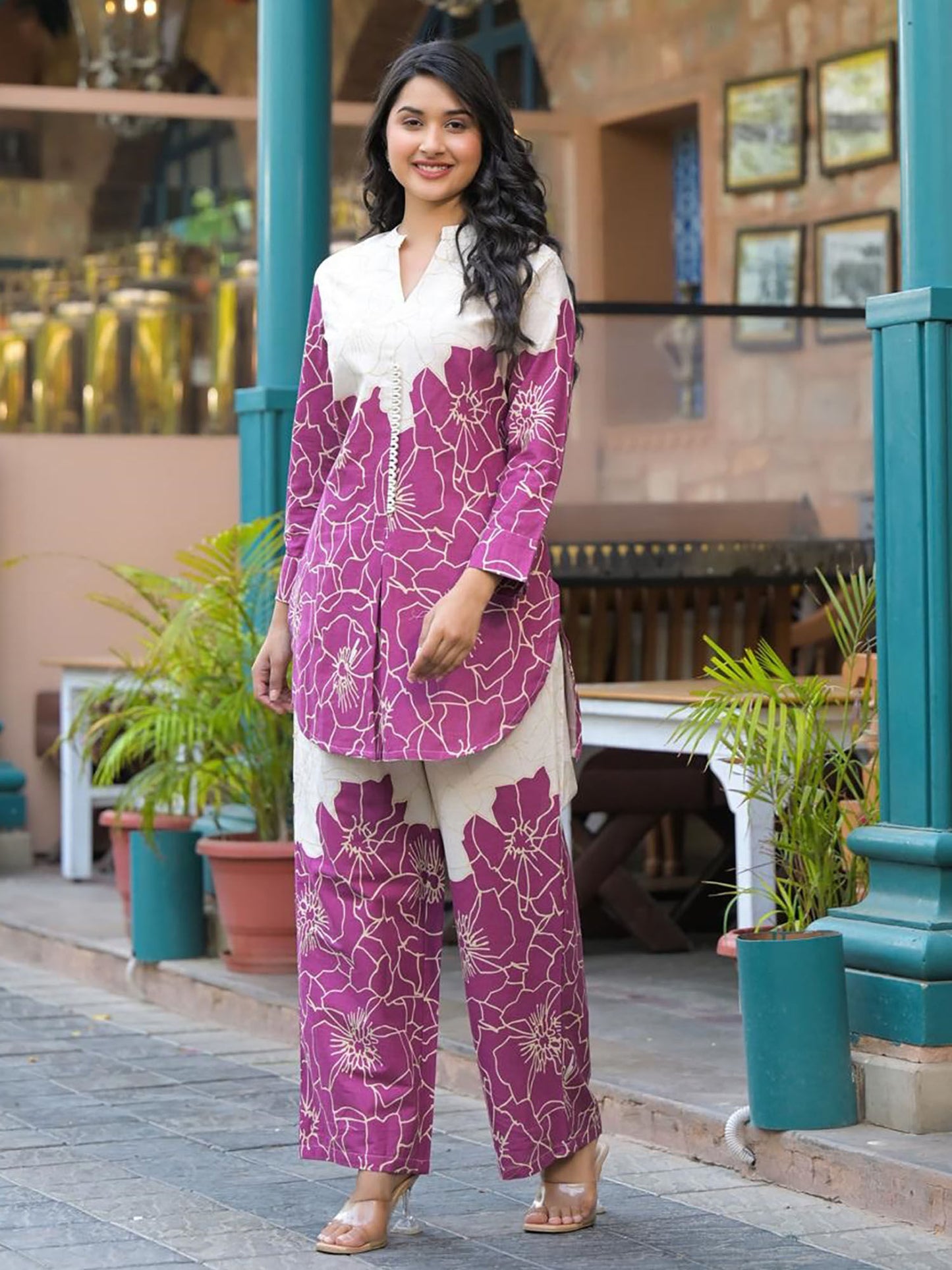 Floral Tunic and Palazzo (Set of 2)