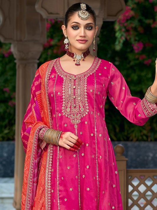 Indo Era Ethnic Motifs Embroidered Sequinned Anarkali Kurta