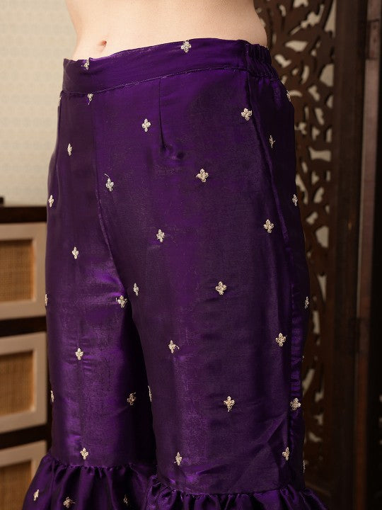 House of Pataudi Embroidered Sequinned Jashn Kurti