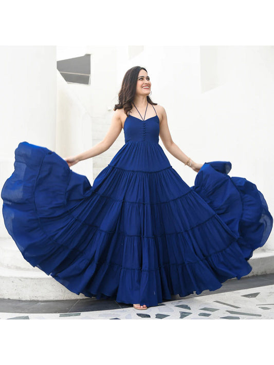 Admiral Cotton Backless Dress