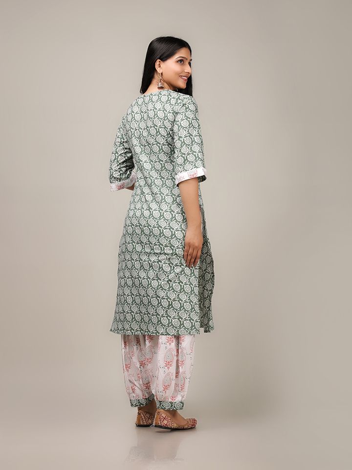 Soft Cotton Floral Kurta