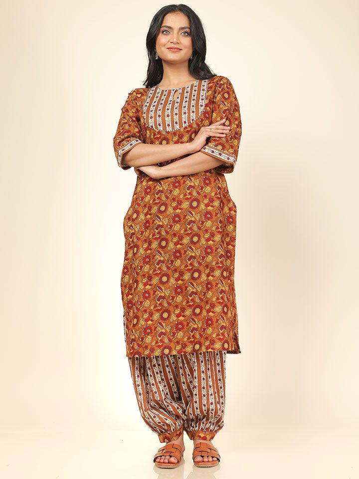 Soft Cotton Floral Kurta