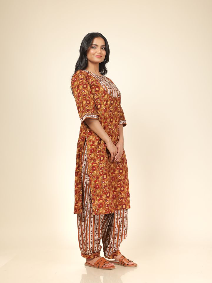 Soft Cotton Floral Kurta