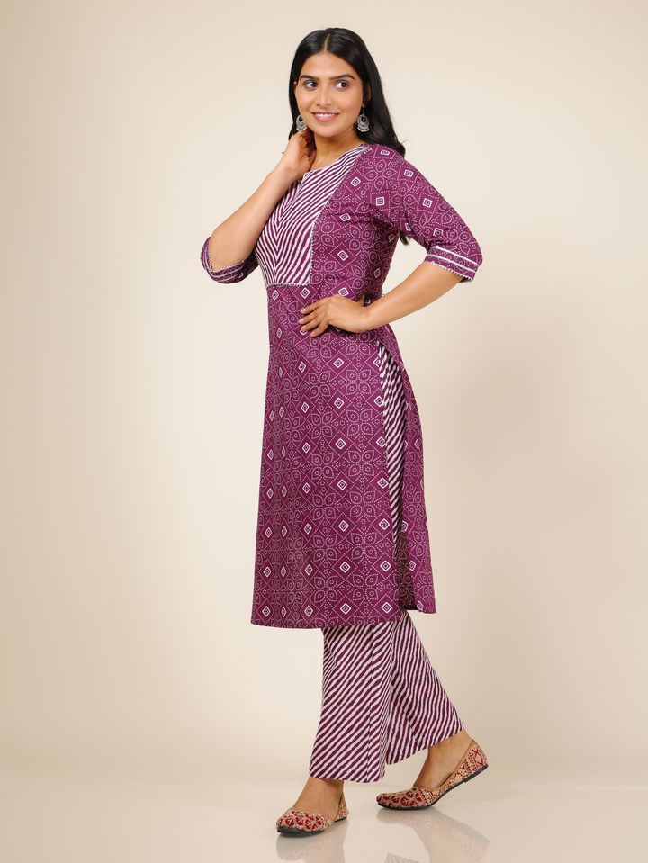 Soft Cotton Bandhani Kurta