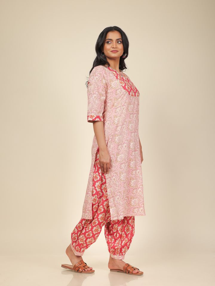 Soft Cotton Floral Kurta