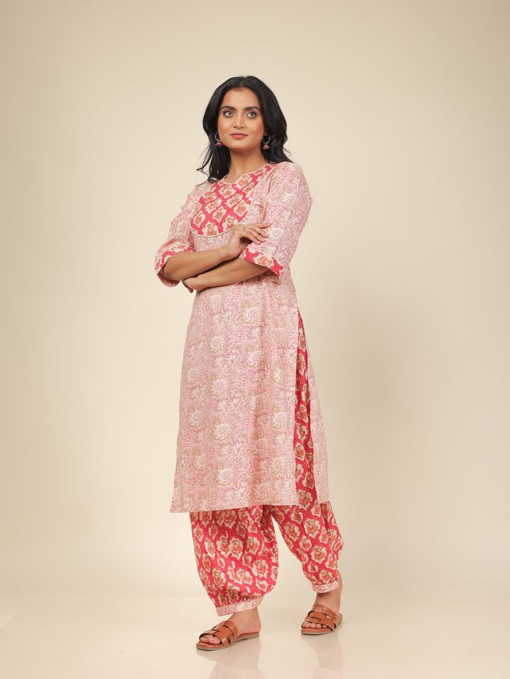 Soft Cotton Floral Kurta