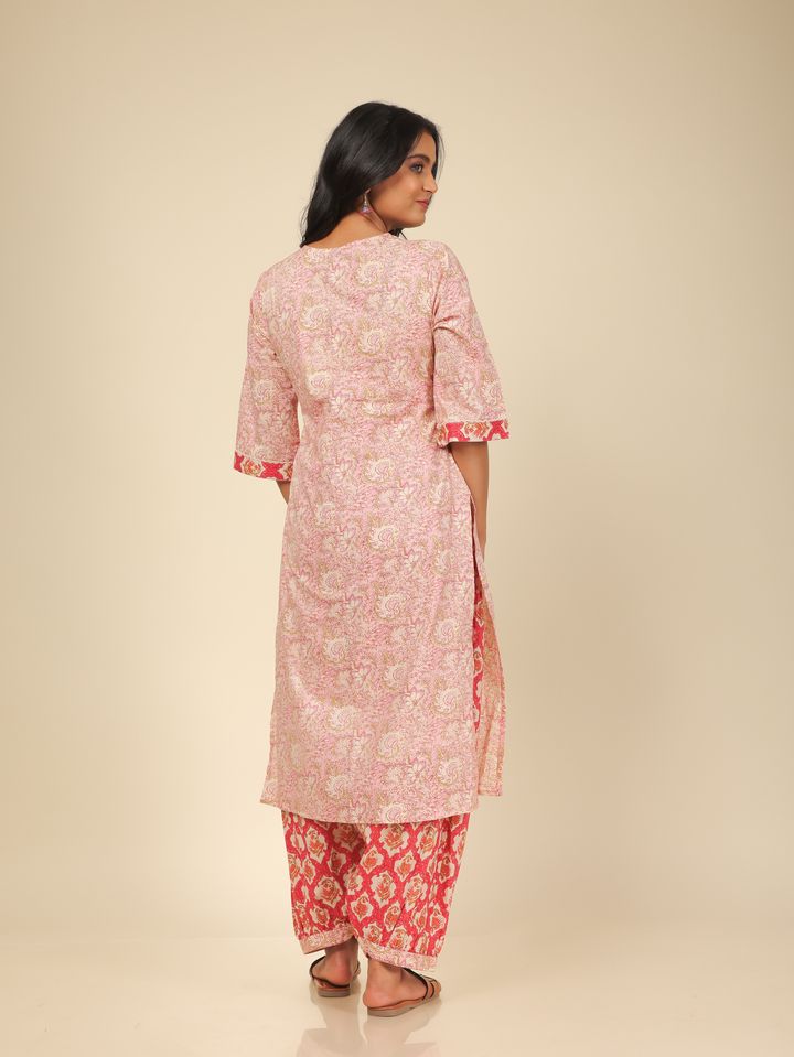 Soft Cotton Floral Kurta