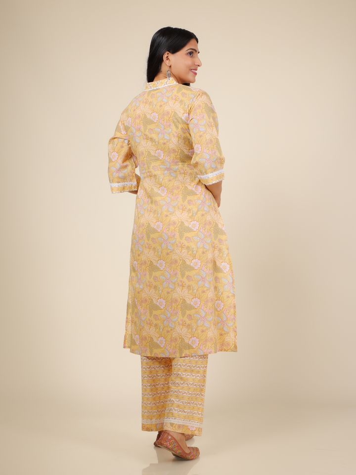 Soft Cotton Floral Kurta