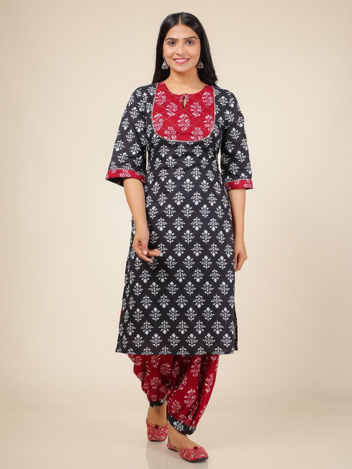 Soft Cotton Floral Kurta