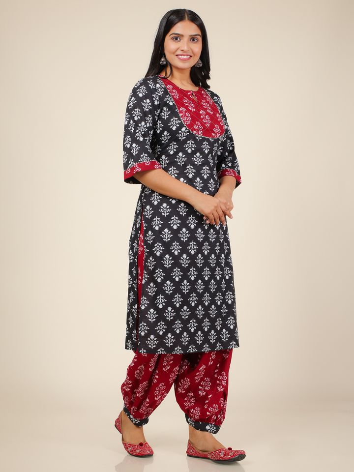 Soft Cotton Floral Kurta