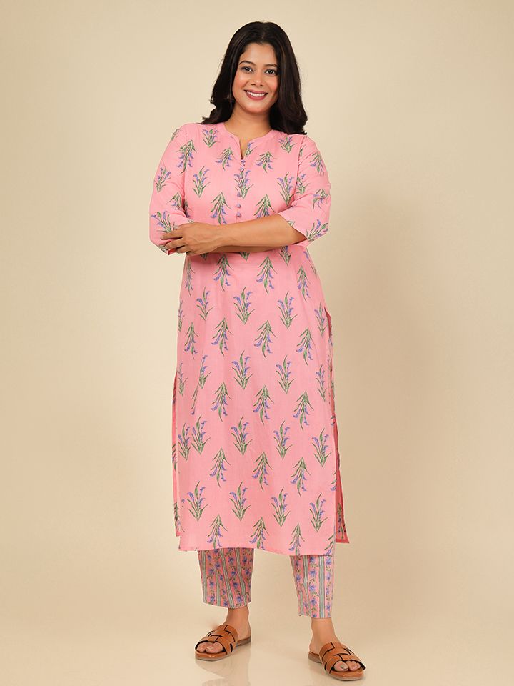 Soft Cotton Floral Kurta