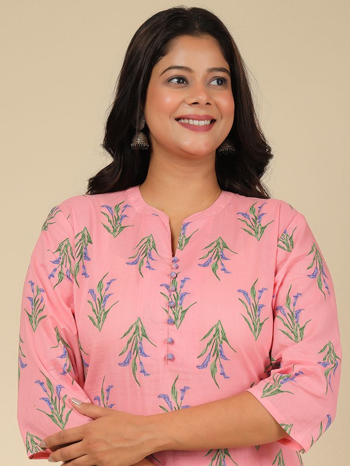 Soft Cotton Floral Kurta