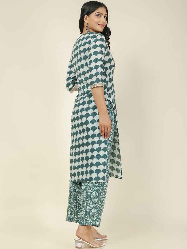 Soft Cotton Geometric Kurta