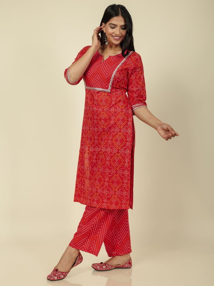 Soft Cotton Bandhani Kurta