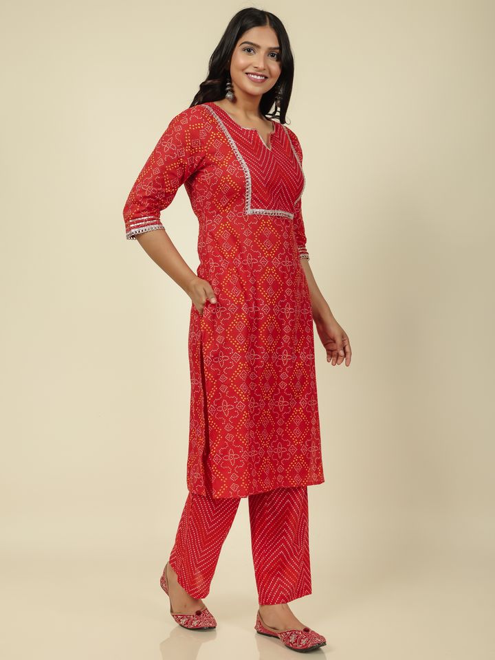 Soft Cotton Bandhani Kurta