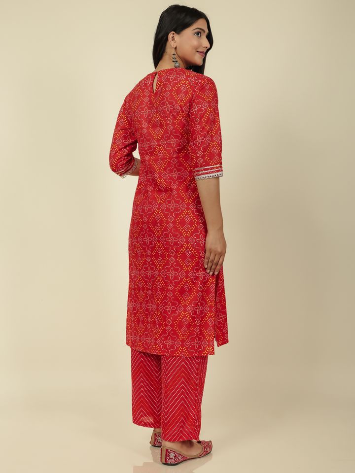 Soft Cotton Bandhani Kurta