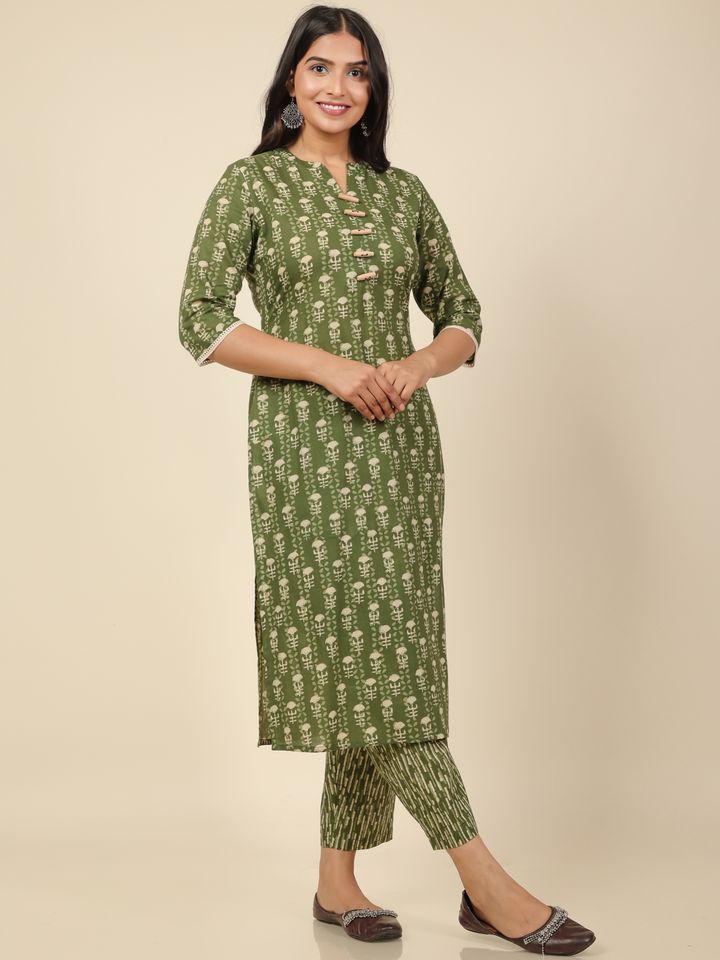 Soft Cotton Floral Kurta