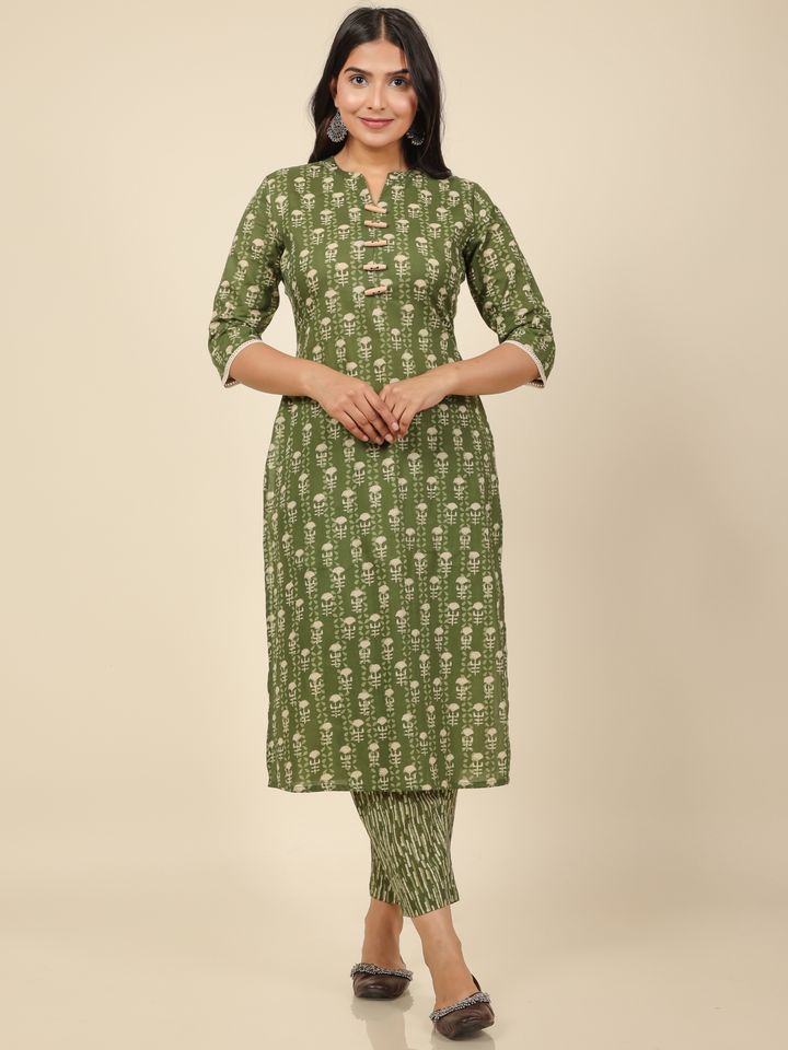 Soft Cotton Floral Kurta