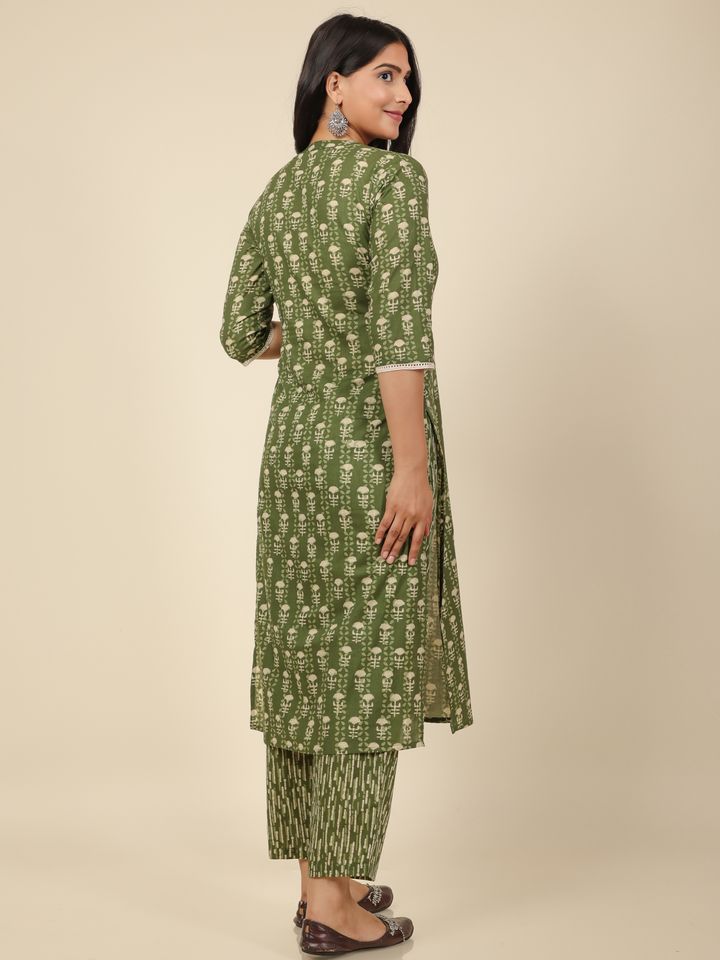 Soft Cotton Floral Kurta