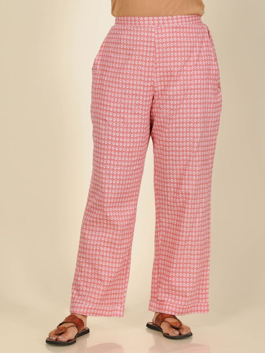 Kantha Cotton Geometric Pant