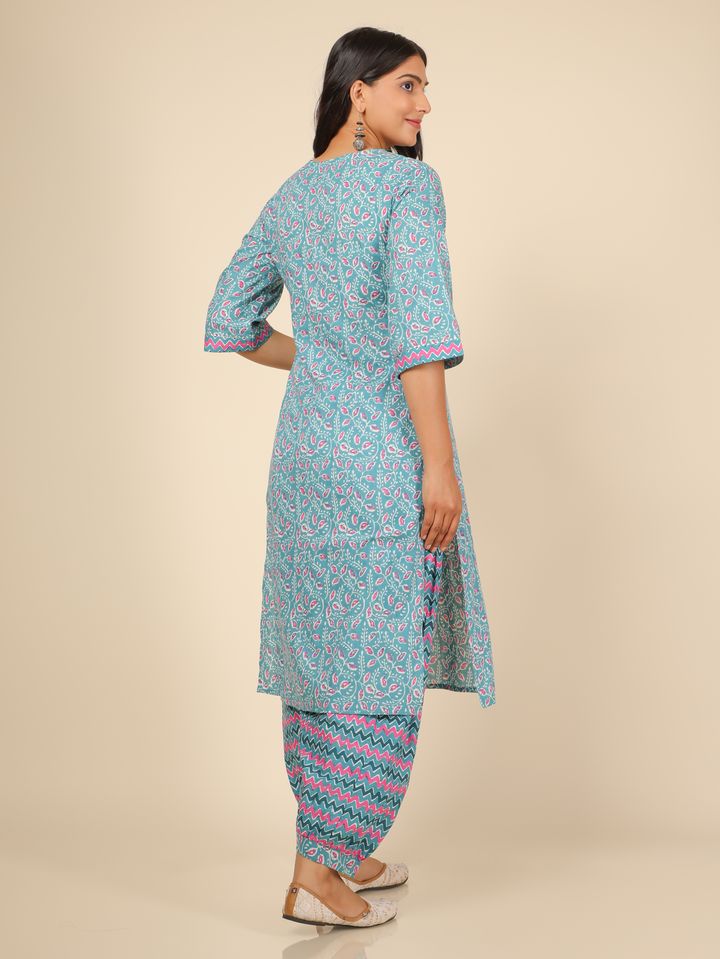 Soft Cotton Floral Kurta