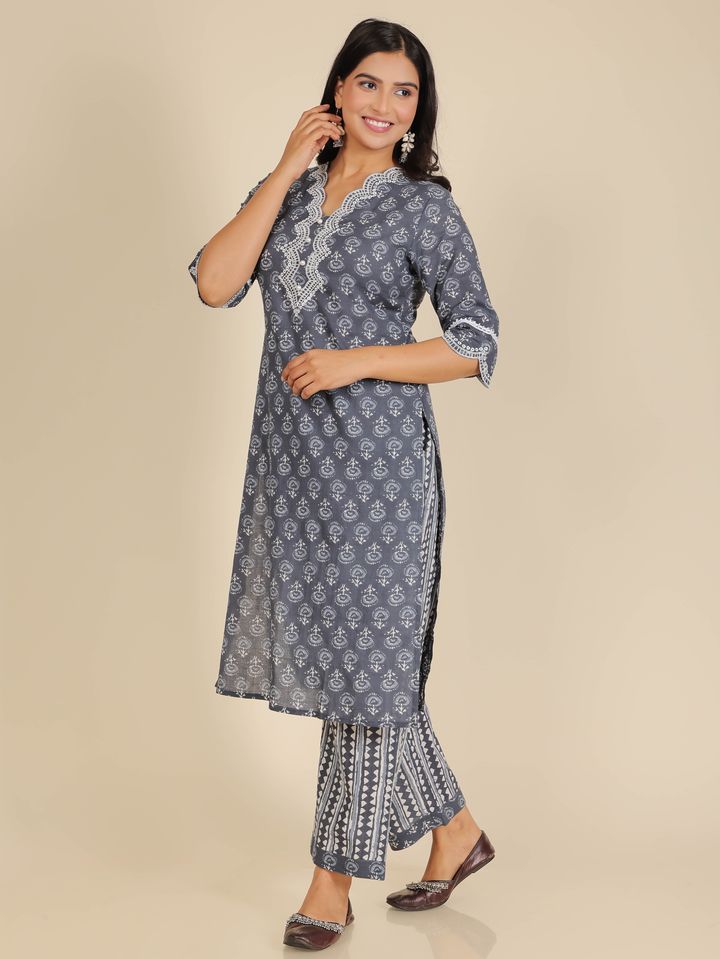 Soft Cotton Block Kurta