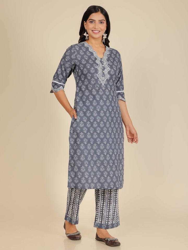 Soft Cotton Block Kurta