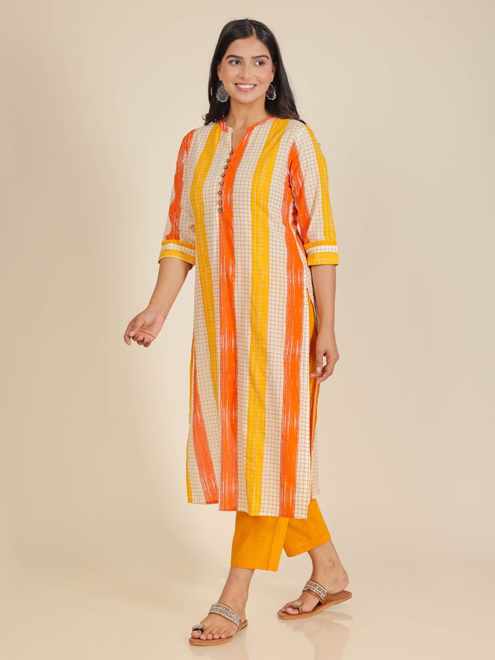 Soft Cotton Striped Kurta