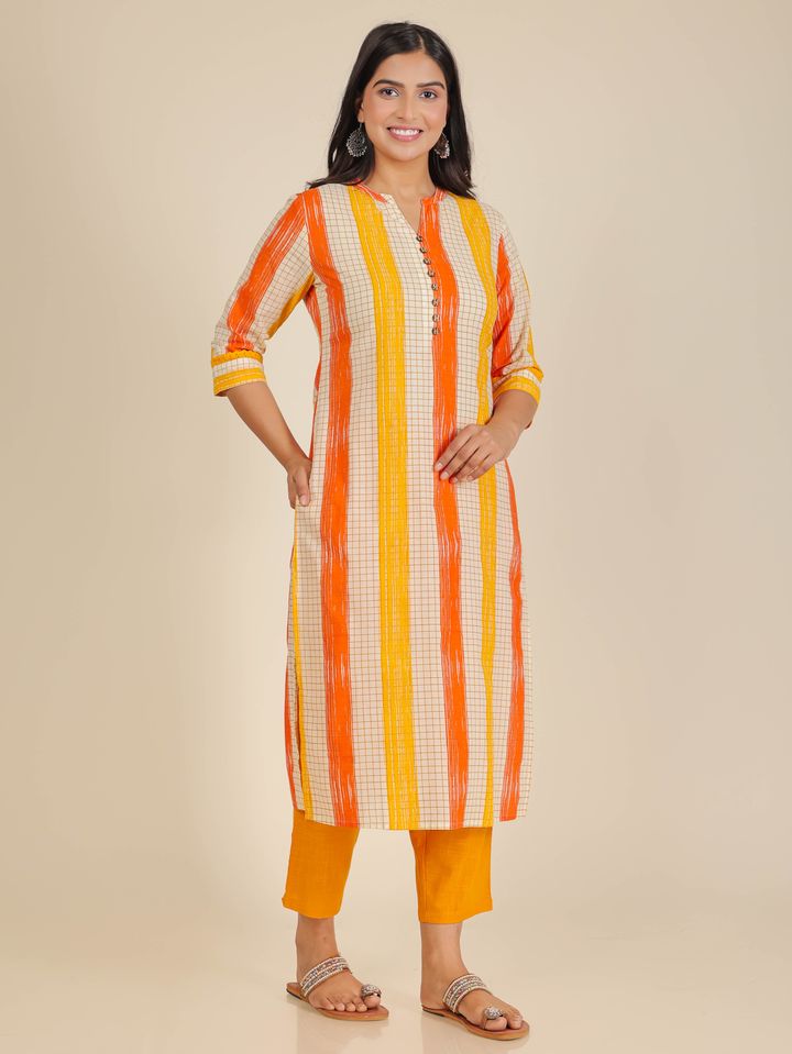 Soft Cotton Striped Kurta