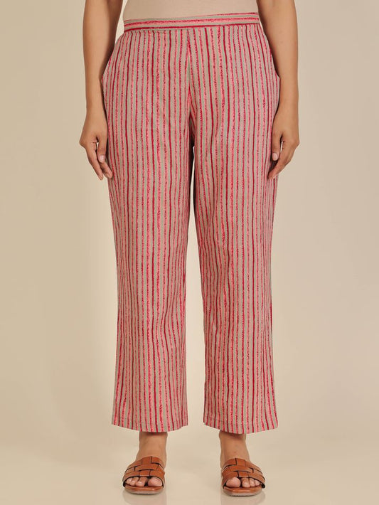 Soft Cotton Striped Pant