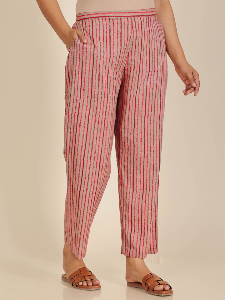 Soft Cotton Striped Pant