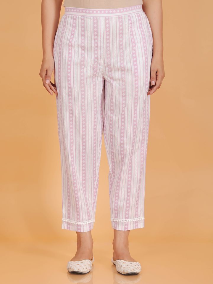 Soft Cotton Striped Pant