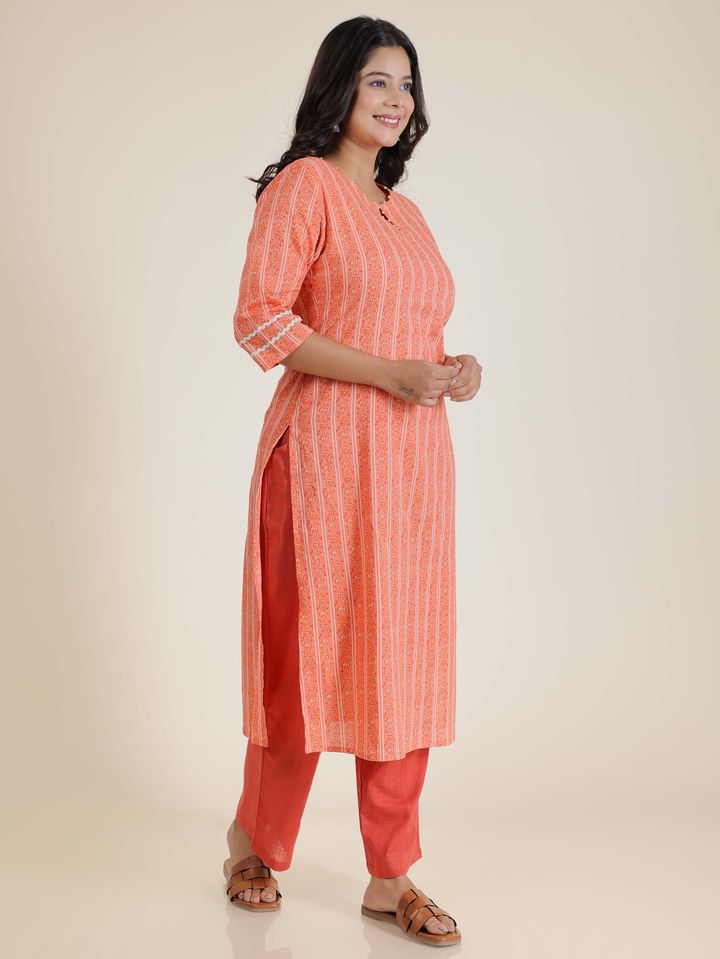 Soft Cotton Striped Kurta