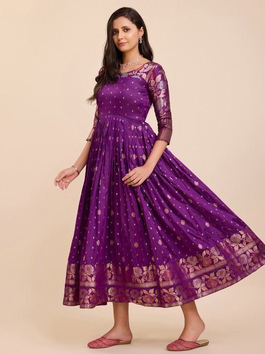 Tasarika Ethnic Motifs Printed Round Neck Fit & Flare Maxi Dress