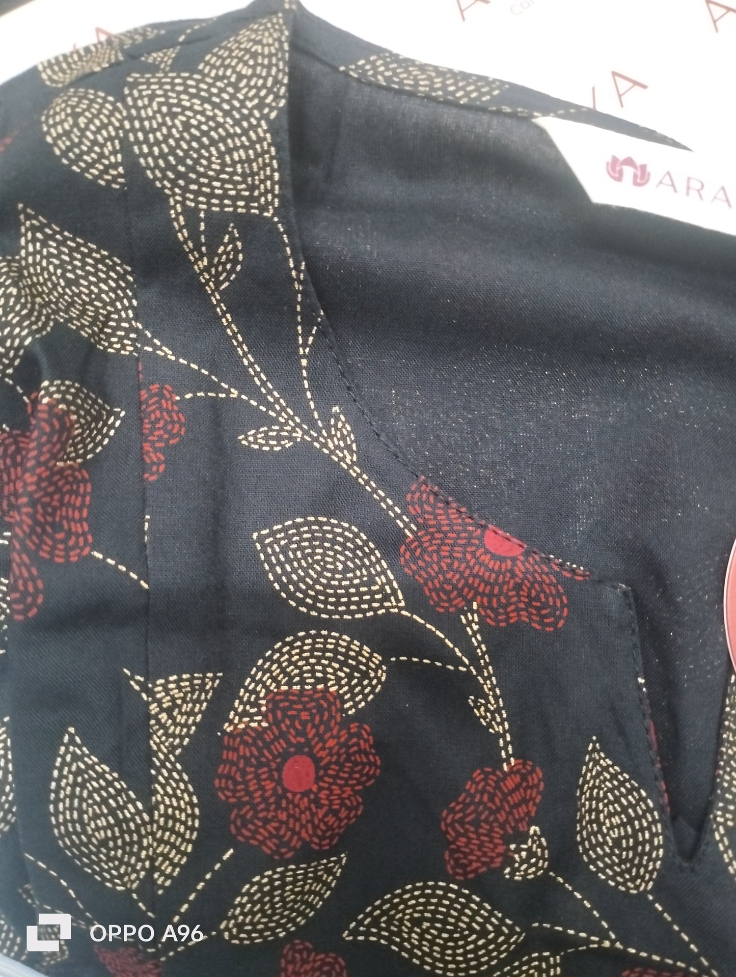 Embroidered Soft Cotton Floral Straight Grey Kurta