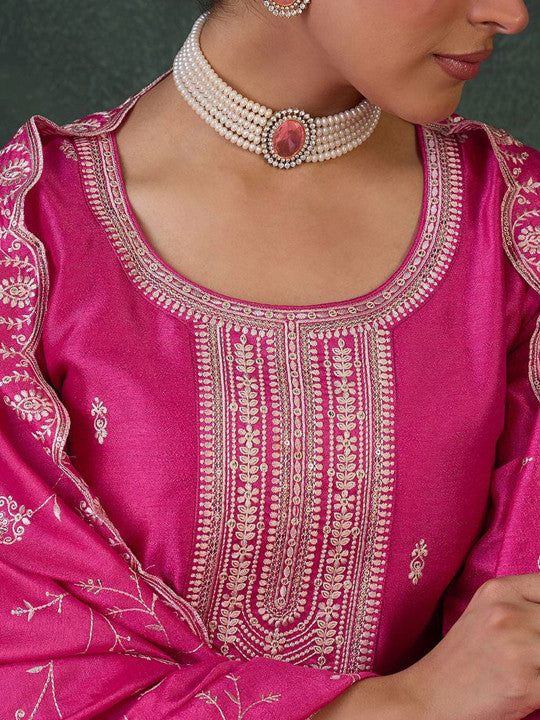 Indo Era Women Ethnic Motifs Embroidered Kurta with Trousers & Dupatta