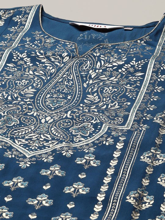 Biba Women Ethnic Motifs Printed Regular Kurta With Palazzos & Dupatta