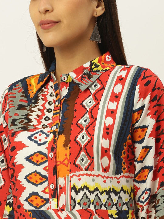 Anouk Ethnic Motifs Print Maxi Dress