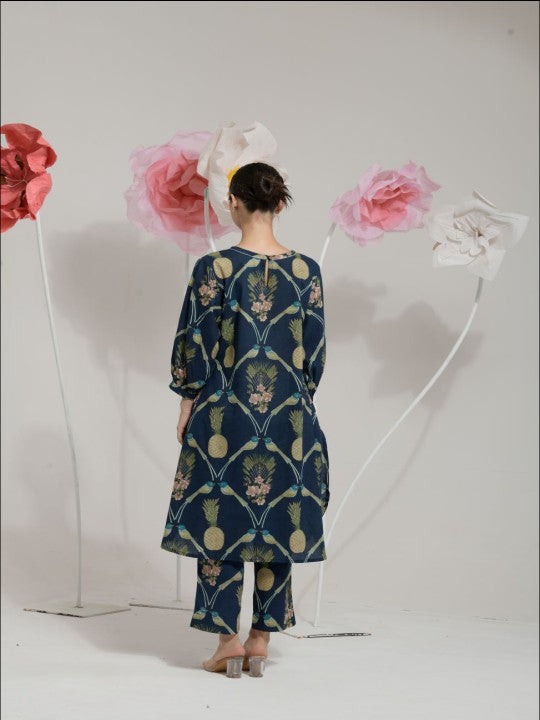 The Quince Life Printed Pure Cotton Tunic With Trousers Co-Ords