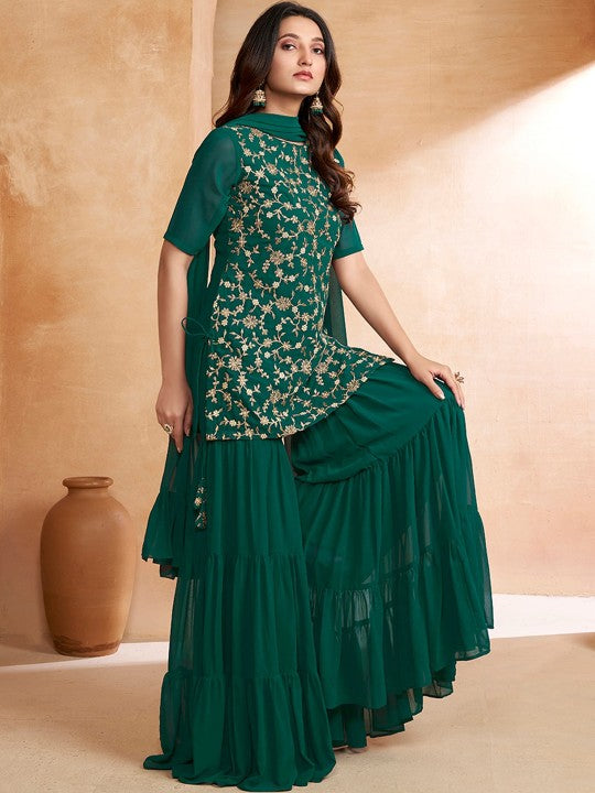 Inddus Floral Embroidered Kurta