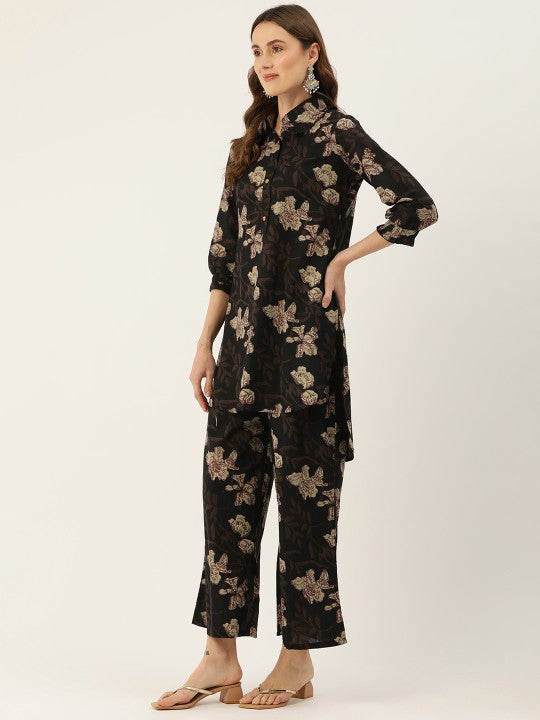 FERANOID Floral Printed Pure Cotton Co-Ords