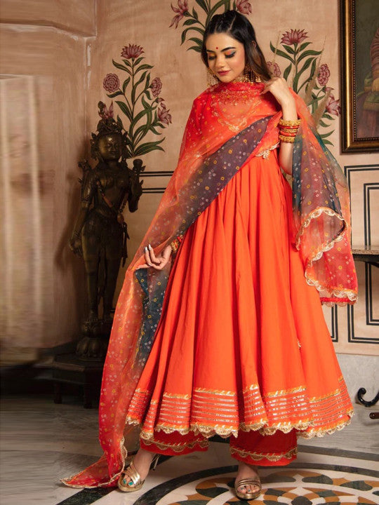 Kurta With Trousers & Dupatta