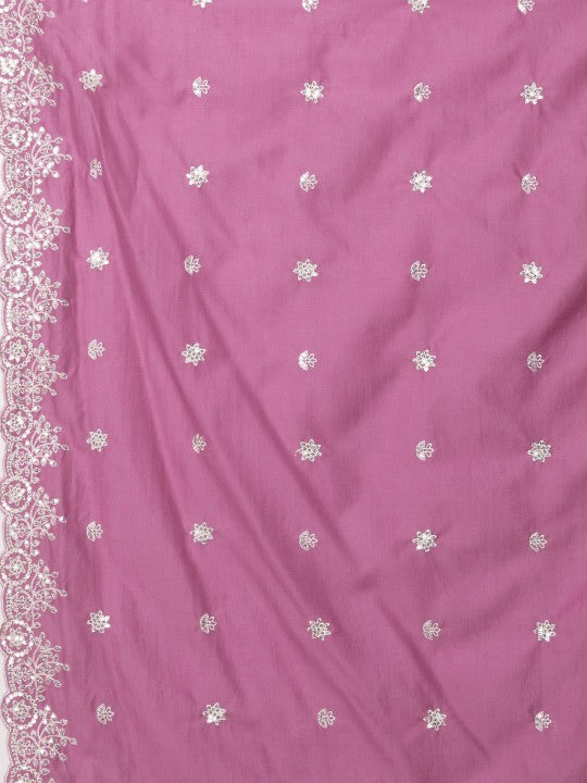 FASHOR Women Ethnic Motifs Embroidered Sequinned Pure Cotton Kurta