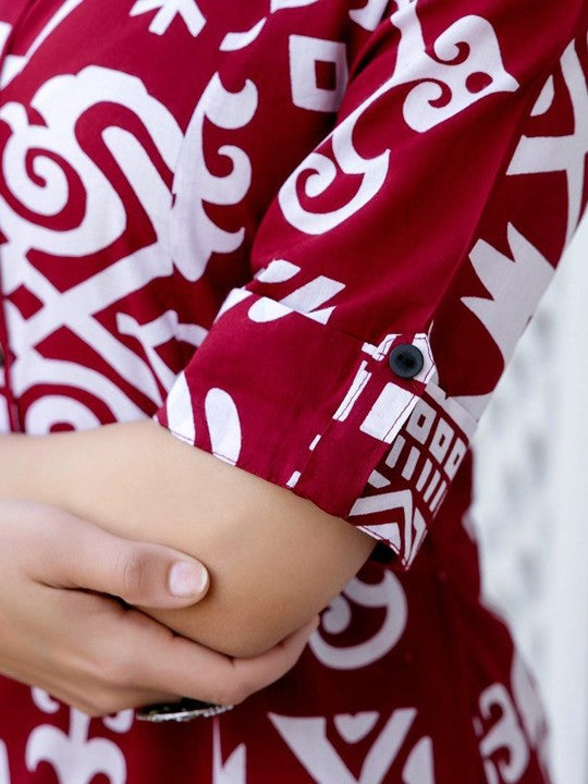 clothonus Printed Cotton Top With Palazzo Co-Ords