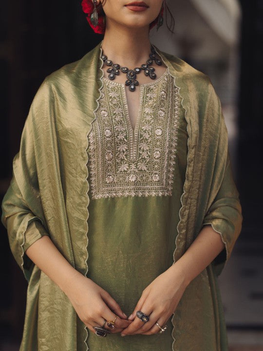 anayna Women Ethnic Motifs Embroidered Regular Kurta