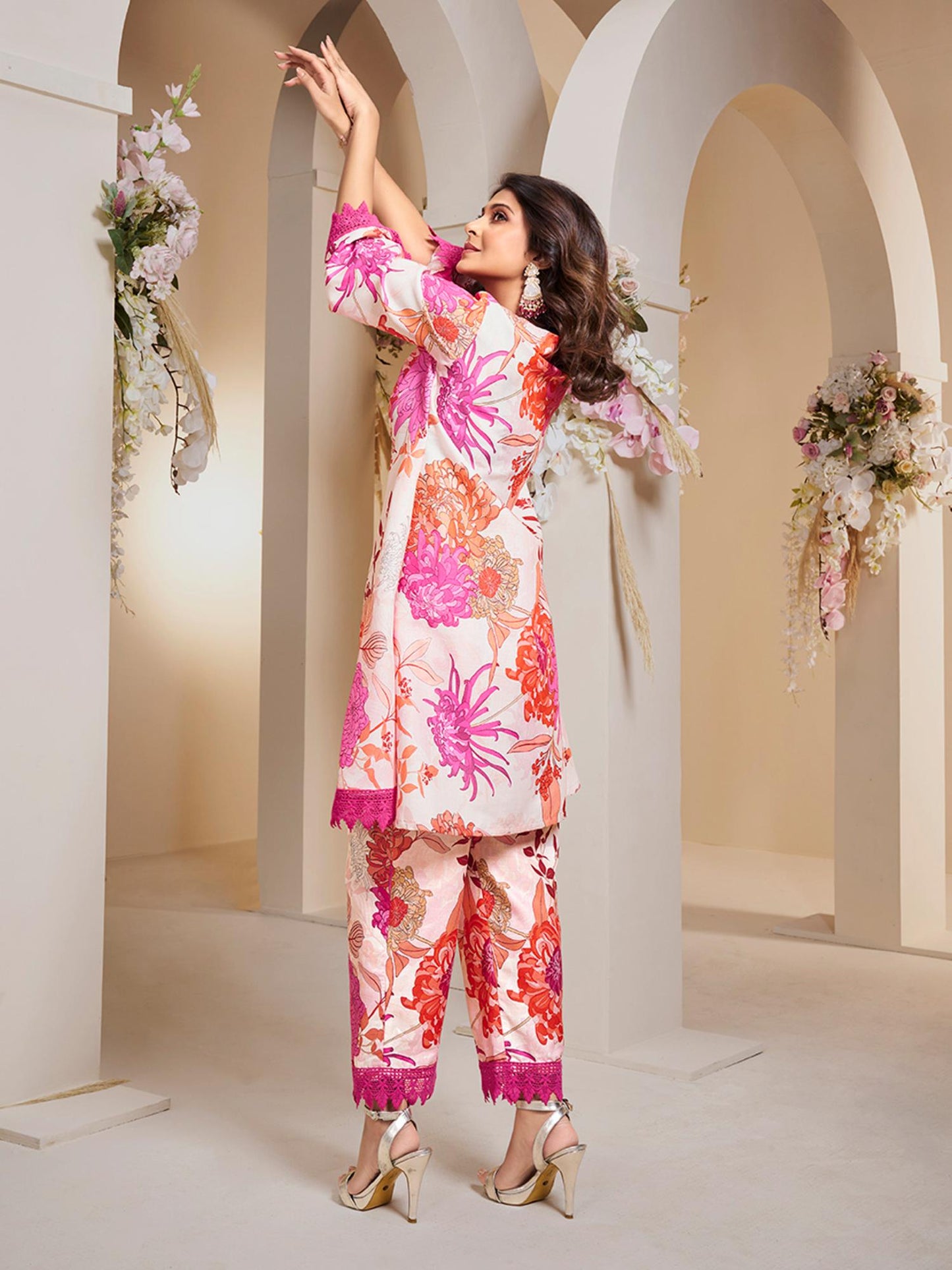 Women Pink Floral Co-ord Set