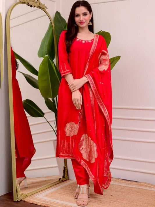 Anouk Women Ethnic Motifs Embroidered Regular Zardozi Kurta