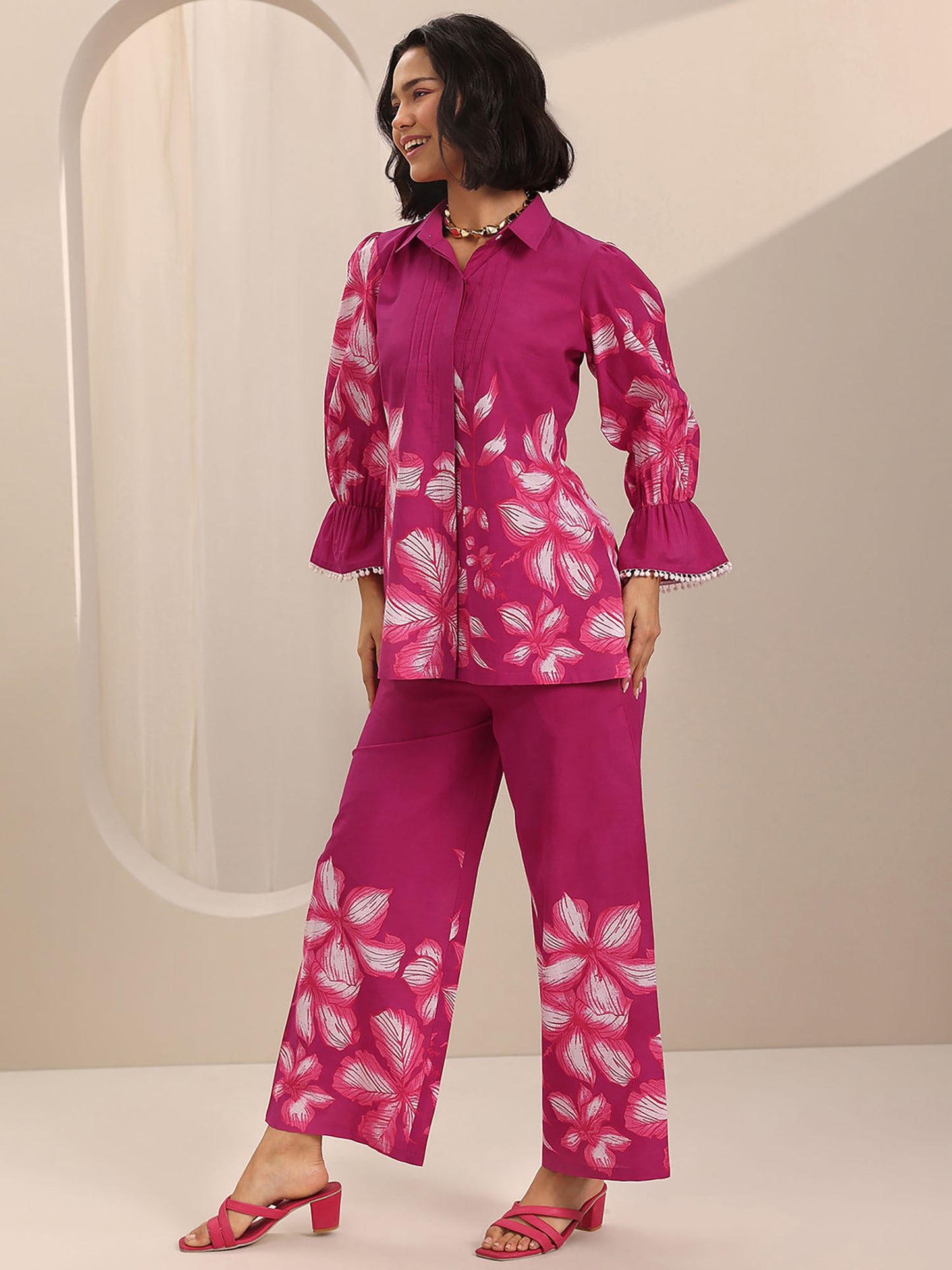 Floral Shirt and Palazzo (Set of 2)