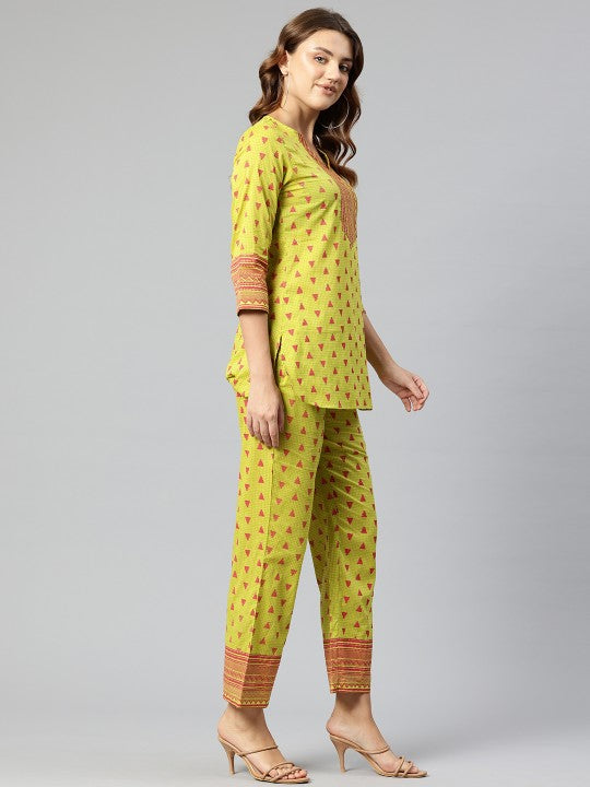 Cottinfab Checked Pure Cotton Top and Trouser