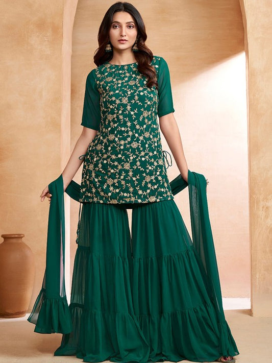 Inddus Floral Embroidered Kurta